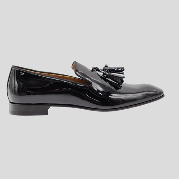 Christian Louboutin Dandelion Tassel Tuxedo Patent Leather Loafers 43.5 - Picture 3 of 8